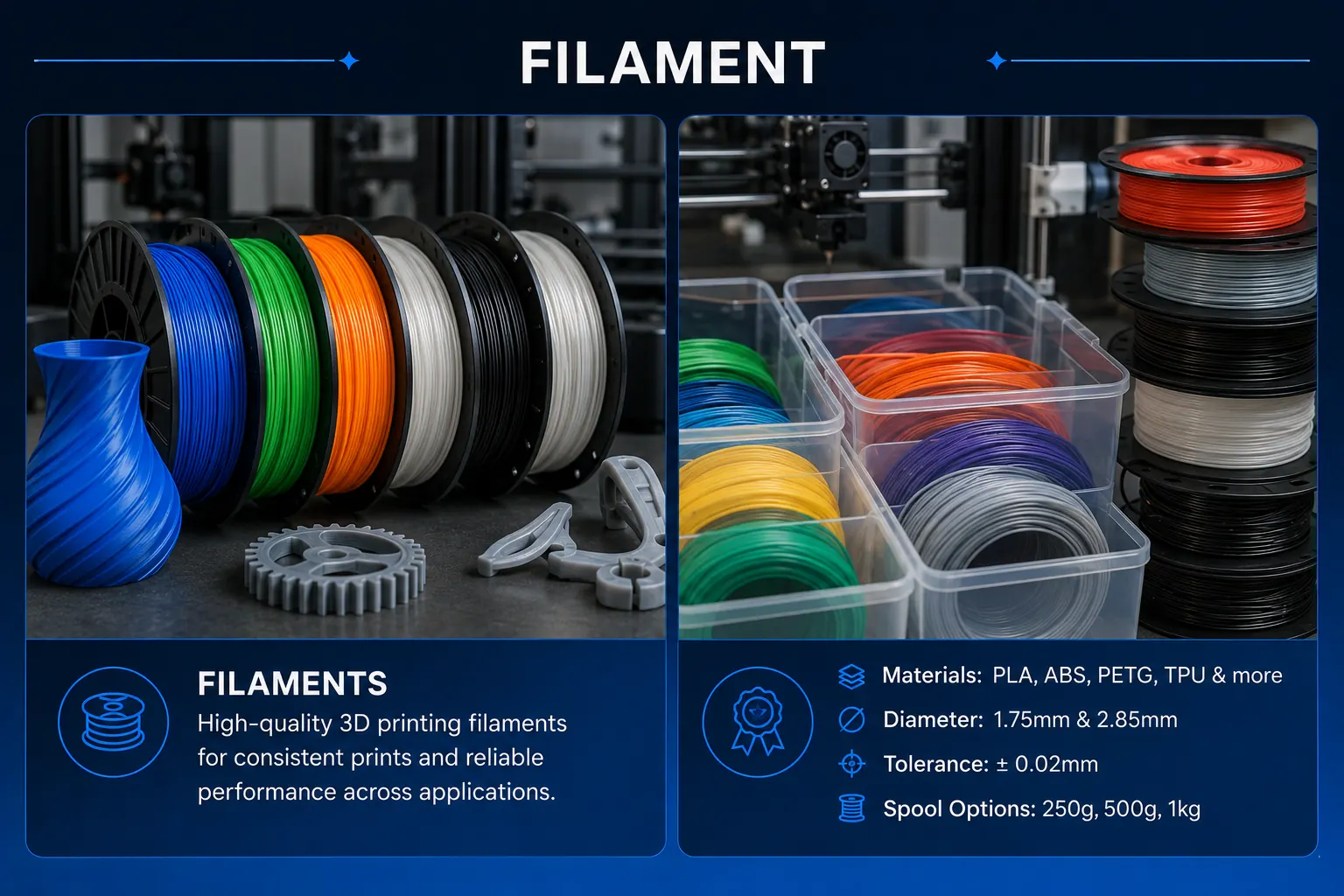 3D printing material guide